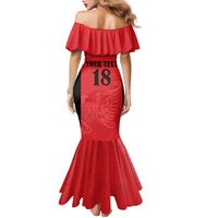 Custom Albania Football Pride Family Matching Mermaid Dress and Hawaiian Shirt Kuqezinjte Eagle Red Version - Wonder Print Shop