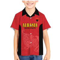 Custom Albania Football Pride Family Matching Mermaid Dress and Hawaiian Shirt Kuqezinjte Eagle Red Version - Wonder Print Shop
