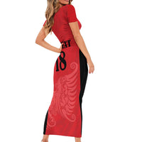 Custom Albania Football Pride Family Matching Short Sleeve Bodycon Dress and Hawaiian Shirt Kuqezinjte Eagle Red Version - Wonder Print Shop