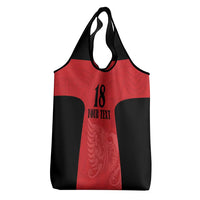 Custom Albania Football Pride Grocery Bag Kuqezinjte Eagle Red Version - Wonder Print Shop
