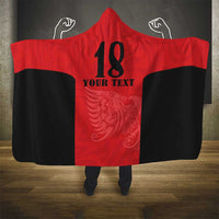 Custom Albania Football Pride Hooded Blanket Kuqezinjte Eagle Red Version - Wonder Print Shop