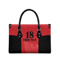 Custom Albania Football Pride Leather Bag Kuqezinjte Eagle Red Version - Wonder Print Shop