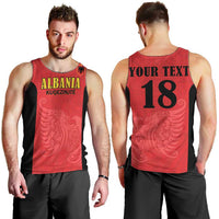 Custom Albania Football Pride Men Tank Top Kuqezinjte Eagle Red Version - Wonder Print Shop