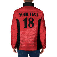 Custom Albania Football Pride Padded Jacket Kuqezinjte Eagle Red Version - Wonder Print Shop