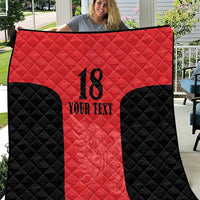 Custom Albania Football Pride Quilt Kuqezinjte Eagle Red Version - Wonder Print Shop
