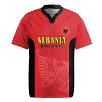 Custom Albania Football Pride Rugby Jersey Kuqezinjte Eagle Red Version - Wonder Print Shop