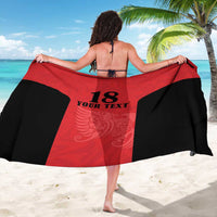 Custom Albania Football Pride Sarong Kuqezinjte Eagle Red Version - Wonder Print Shop
