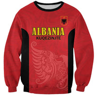 Custom Albania Football Pride Sweatshirt Kuqezinjte Eagle Red Version - Wonder Print Shop