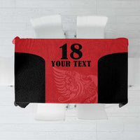 Custom Albania Football Pride Tablecloth Kuqezinjte Eagle Red Version - Wonder Print Shop
