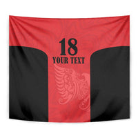 Custom Albania Football Pride Tapestry Kuqezinjte Eagle Red Version - Wonder Print Shop
