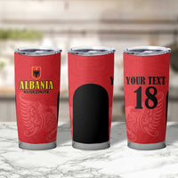 Custom Albania Football Pride Tumbler Cup Kuqezinjte Eagle Red Version - Wonder Print Shop