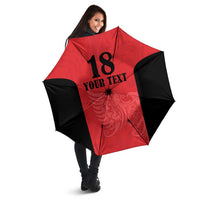 Custom Albania Football Pride Umbrella Kuqezinjte Eagle Red Version - Wonder Print Shop