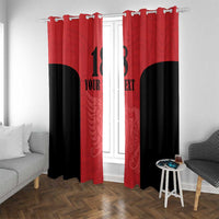 Custom Albania Football Pride Window Curtain Kuqezinjte Eagle Red Version - Wonder Print Shop