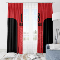 Custom Albania Football Pride Window Curtain Kuqezinjte Eagle Red Version - Wonder Print Shop
