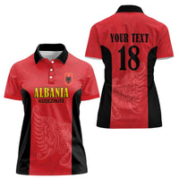 Custom Albania Football Pride Women Polo Shirt Kuqezinjte Eagle Red Version - Wonder Print Shop