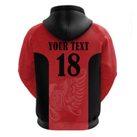 Custom Albania Football Pride Zip Hoodie Kuqezinjte Eagle Red Version - Wonder Print Shop
