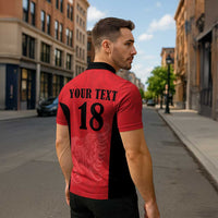 Custom Albania Football Pride Zipper Polo Shirt Kuqezinjte Eagle Red Version - Wonder Print Shop