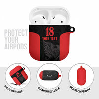 Custom Albania Football Pride AirPods Case Kuqezinjte Eagle Black Version - Wonder Print Shop