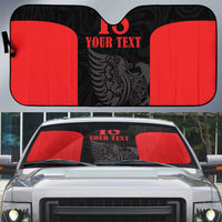 Custom Albania Football Pride Auto Sun Shade Kuqezinjte Eagle Black Version - Wonder Print Shop