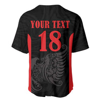 Custom Albania Football Pride Baseball Jersey Kuqezinjte Eagle Black Version - Wonder Print Shop