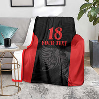 Custom Albania Football Pride Blanket Kuqezinjte Eagle Black Version - Wonder Print Shop