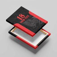 Custom Albania Football Pride Canvas Wall Art Kuqezinjte Eagle Black Version - Wonder Print Shop