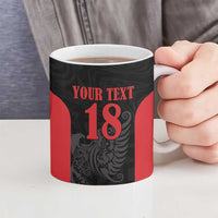 Custom Albania Football Pride Ceramic Mug Kuqezinjte Eagle Black Version - Wonder Print Shop