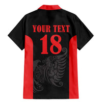 Custom Albania Football Pride Family Matching Mermaid Dress and Hawaiian Shirt Kuqezinjte Eagle Black Version - Wonder Print Shop