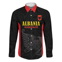 Custom Albania Football Pride Family Matching Summer Maxi Dress and Hawaiian Shirt Kuqezinjte Eagle Black Version - Wonder Print Shop