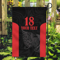 Custom Albania Football Pride Garden Flag Kuqezinjte Eagle Black Version - Wonder Print Shop