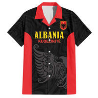 Custom Albania Football Pride Hawaiian Shirt Kuqezinjte Eagle Black Version - Wonder Print Shop