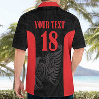 Custom Albania Football Pride Hawaiian Shirt Kuqezinjte Eagle Black Version - Wonder Print Shop