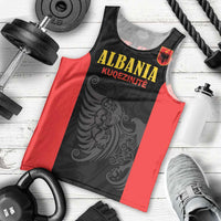Custom Albania Football Pride Men Tank Top Kuqezinjte Eagle Black Version - Wonder Print Shop