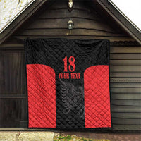 Custom Albania Football Pride Quilt Kuqezinjte Eagle Black Version - Wonder Print Shop