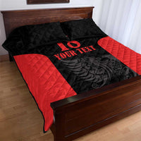 Custom Albania Football Pride Quilt Bed Set Kuqezinjte Eagle Black Version - Wonder Print Shop