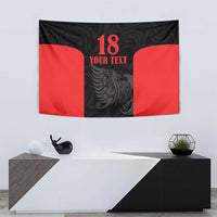 Custom Albania Football Pride Tapestry Kuqezinjte Eagle Black Version - Wonder Print Shop