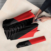 Custom Albania Football Pride Umbrella Kuqezinjte Eagle Black Version - Wonder Print Shop