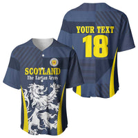 Custom Scotland Football Baseball Jersey Scottish Lion Rampant Tartan Fan - Wonder Print Shop