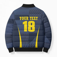 Custom Scotland Football Bomber Puffer Jacket Scottish Lion Rampant Tartan Fan - Wonder Print Shop