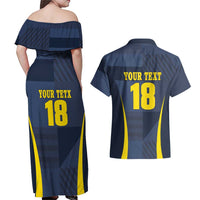 Custom Scotland Football Couples Matching Off Shoulder Maxi Dress and Hawaiian Shirt Scottish Lion Rampant Tartan Fan - Wonder Print Shop