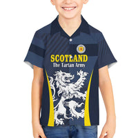 Custom Scotland Football Family Matching Summer Maxi Dress and Hawaiian Shirt Scottish Lion Rampant Tartan Fan - Wonder Print Shop