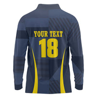 Custom Scotland Football Long Sleeve Polo Shirt Scottish Lion Rampant Tartan Fan - Wonder Print Shop