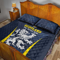 Scotland Football Quilt Bed Set Scottish Lion Rampant Tartan Fan - Wonder Print Shop