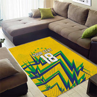 Custom Brazil Football Spirit Area Rug Selecao Canarinho Sporty Style - Wonder Print Shop