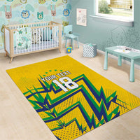 Custom Brazil Football Spirit Area Rug Selecao Canarinho Sporty Style - Wonder Print Shop