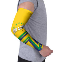 Custom Brazil Football Spirit Arm Sleeves Selecao Canarinho Sporty Style - Wonder Print Shop