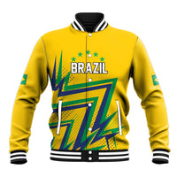 Custom Brazil Football Spirit Baseball Jacket Selecao Canarinho Sporty Style - Wonder Print Shop