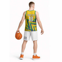Custom Brazil Football Spirit Basketball Jersey Selecao Canarinho Sporty Style - Wonder Print Shop