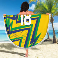 Custom Brazil Football Spirit Beach Blanket Selecao Canarinho Sporty Style - Wonder Print Shop