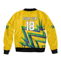 Custom Brazil Football Spirit Bomber Jacket Selecao Canarinho Sporty Style - Wonder Print Shop